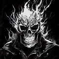 Ghost Rider Skull Drawings