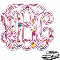 Girly Monogram Car Decals