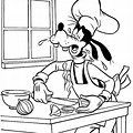 Goofy Cooking Coloring Pages