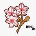 Google Sheets Pixel Cherry Blossom