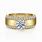 Gold Band Diamond Engagement Ring