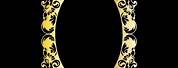 Gold Oval Frame On Black Background