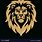 Golden Lion Head Logo