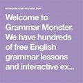 Grammar Monster Exercises