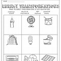 Grade 5 Science Worksheets Energy Transformation