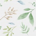 Green Leaf Watercolor Vector Design