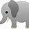 Grey Elephant Clip Art