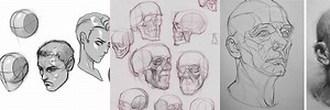 Human Head Drawing Study