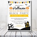 Halloween Block Party Flyer Blank