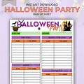 Halloween Party Sign Up Sheet Willy Wonka