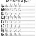 Hand Lettering Font Practice Sheets