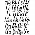 Hand Lettering Fonts Calligraphy Alphabet