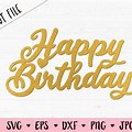 Happy Birthday Cake Topper SVG Free