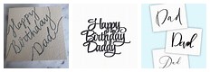 Happy Birthday Daddy in Cursive Writing