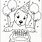 Happy Birthday Puppy Coloring Pages