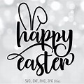 Happy Easter SVG Silhouette