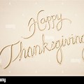 Happy Thanksgiving Message Cursive