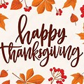 Happy Thanksgiving in Cursive with White Background