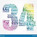 Happy 34 Birthday Word Cloud