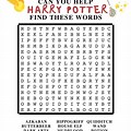 Harry Potter Word Searches