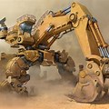 Heavy Machinery Robot Concept Art