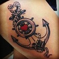 Helm and Anchor Tattoo