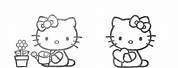 Hello Kitty Coloring Pages Garden