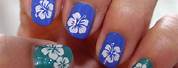 Hibiscus Flower Nail Art