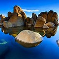 Hill Rock in Blue Background