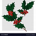 Holly Christmas Art Vector