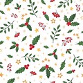 Holly Pattern Background Vector