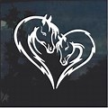 Horse Head Heart Decal