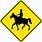 Horse Road Sign