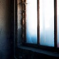 House Interior Window Wall at Night