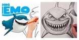 How to Draw Bruce From Finding Nemo