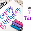 How to Write Happy Birthday with a Brush Pen