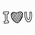 I Love You Clip Art Black and White