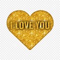 I Love You Heart Glitter