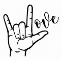 I Love You Sign Language Drawing