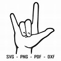 I Love You Sign Language Hand SVG