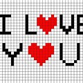 I Love You Sign Language Pixel Art