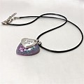 I Love You Purple Heart Necklace