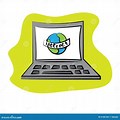 Internet Cartoon with Green Background