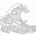 Japanese Wave Clip Art Black and White