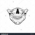 Jaw of Skull On Hand Drawing