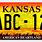 Kansas License Plate