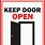 Keep Door Open Sign