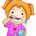 Kids Brushing Teeth Cartoon