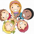 Kids Playing Clip Art Cartoon Image