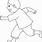 Kids Running Clip Art Black and White